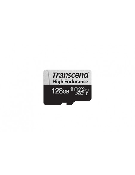 TRANSCEND MEMORY CARD 128GB microSD w/ adapter U1, High Endurance
