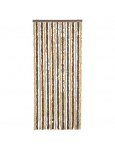 Tenda Antimosche Marrone Scuro e Beige 56x200 cm in Ciniglia 2
