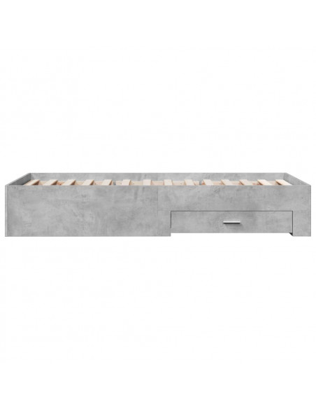 Giroletto Cassetti Grigio Cemento 75x190 cm Legno Multistrato