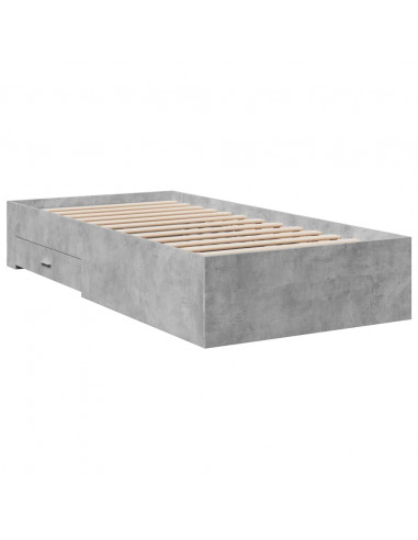 Giroletto Cassetti Grigio Cemento 75x190 cm Legno Multistrato