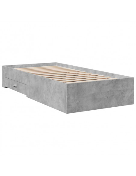Giroletto Cassetti Grigio Cemento 75x190 cm Legno Multistrato