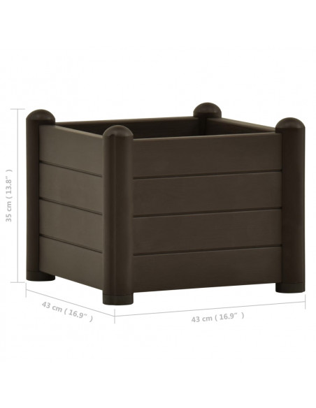 Letto Rialzato da Giardino in PP Moca 43x43x35 cm