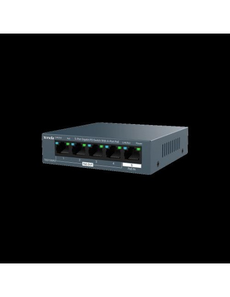 Tenda Switch PoE 5 porte Gigabit PD 10/100/1000Mbps - TEG1105PD