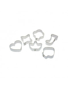 Stampo dolci Pedrini 176 Set 6 Tagliabiscotti Assortito