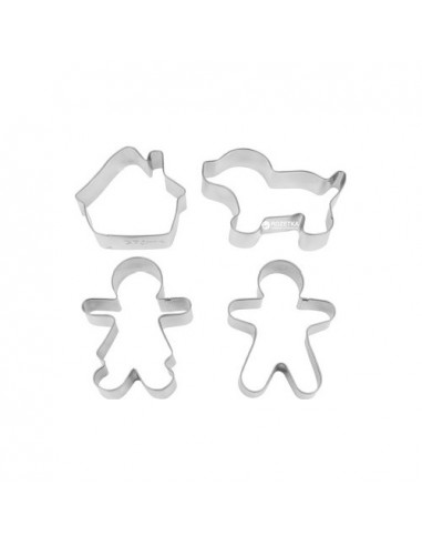 Stampo biscotti Gp & Me 5286 LA DOLCETTERIA Set Famiglia Cromato