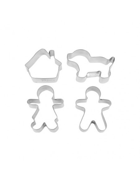 Stampo biscotti Gp & Me 5286 LA DOLCETTERIA Set Famiglia Cromato