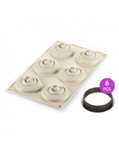 Stampo dolci Silikomart 25273130065 Kit Mini Tarte Twist