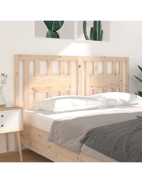 Testiera per Letto 141x4x100 cm in Legno Massello di Pino