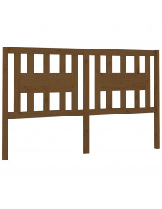 Testiera per Letto Miele 206x4x100 cm in Legno Massello di Pino 2