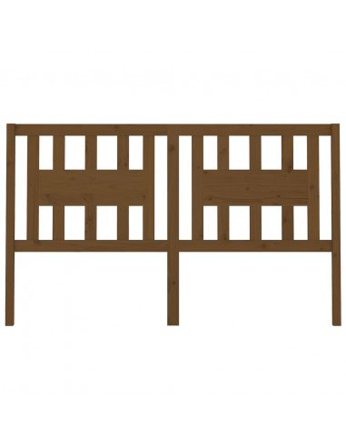 Testiera per Letto Miele 206x4x100 cm in Legno Massello di Pino