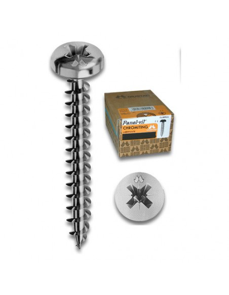 Viti legno Mustad PVACZC400300C8C PANEL VIT Cromo lucido