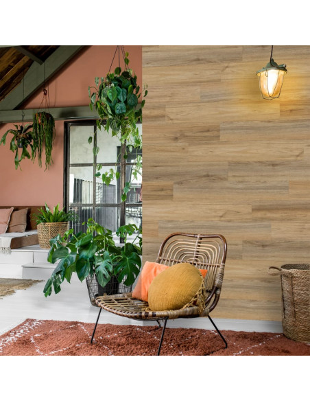 WallArt Pannelli Effetto Legno Rovere Naturale Marrone Latte