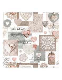 Tovaglia in rotolo Tavola & Co. P117072 Cuori Love