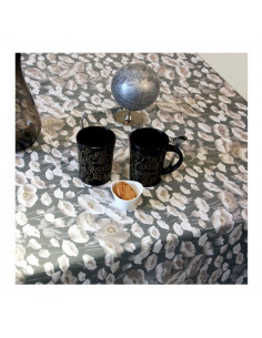 Tovaglia in rotolo Tavola & Co. P124010 Papaveri Grigi