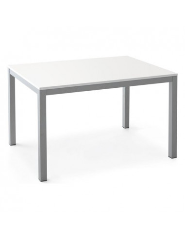Tavolo Living Design FAST Grigio alluminio e Bianco opaco
