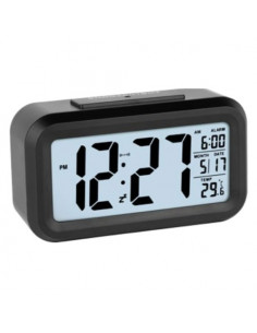 Sveglia Lowell JD9519N JUSTAMINUTE Multifunzione con Snooze Nero