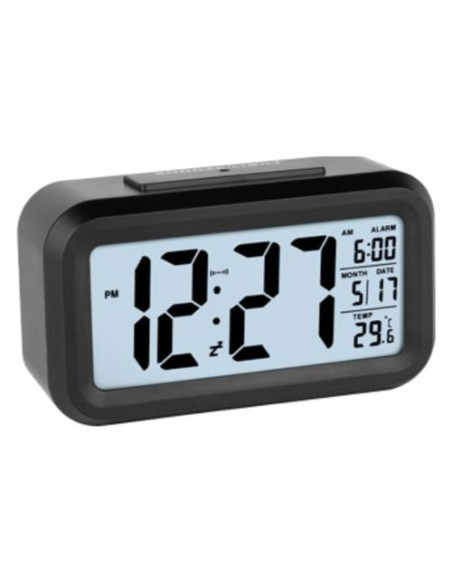 Sveglia Lowell JD9519N JUSTAMINUTE Multifunzione con Snooze Nero
