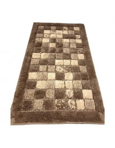 Tappeto bagno Quarzo Bianco 13630 MOSAICO Tortora