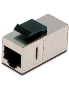 ADATTATORE DIGITUS KEYSTORE JACK SCHERMATO X COLLEGARE 2 CAVI RETE CAT.5E 2connett 8POLI RJ45 CON GANCI PER PANNELLI/PRESE MURO
