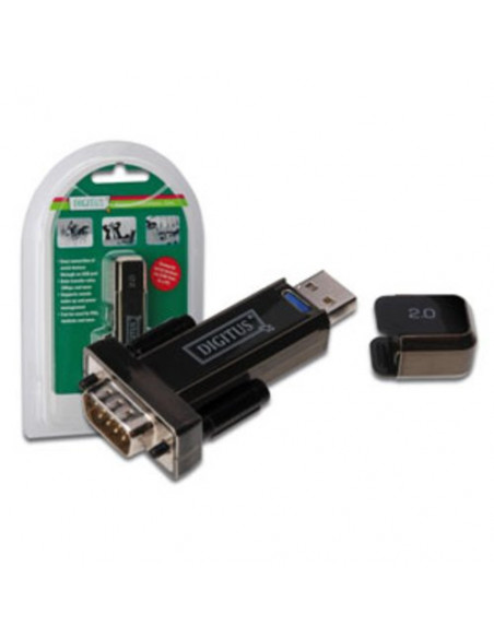ADATTATORE DIGITUS USB 2.0 "A"/SERIALE RS232 9 PIN MASCHIO - CAVO PROLUNGA CM.80 INCLUSO
