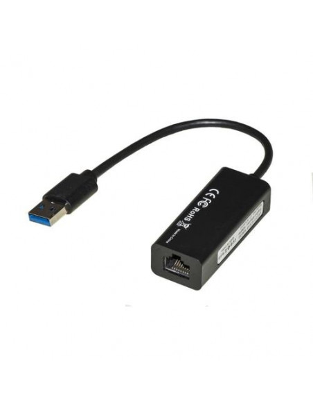 ADATTATORE LINK DA USB 3.0 "A" MASCHIO A RETE GIGABIT ETHERNET RJ45 8POLI - NERO