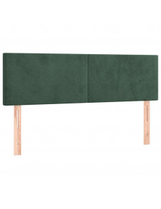 Testiere 2 pz Verde Scuro 72x5x78/88 cm in Velluto 2