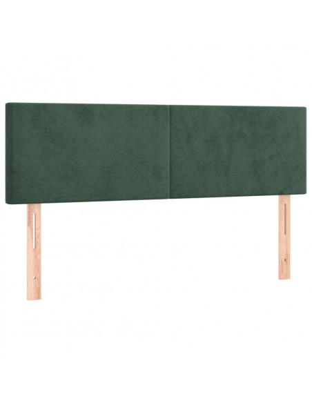 Testiere 2 pz Verde Scuro 72x5x78/88 cm in Velluto