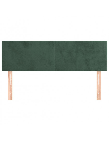 Testiere 2 pz Verde Scuro 72x5x78/88 cm in Velluto