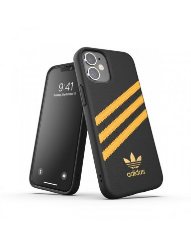Adidas 3-Stripes custodia per cellulare 13,7 cm (5.4") Cover Nero, Oro