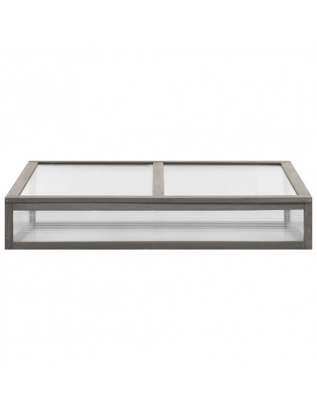 Aiuola Rialzata con Copertura Serra 110x54x120cm Abete Massello
