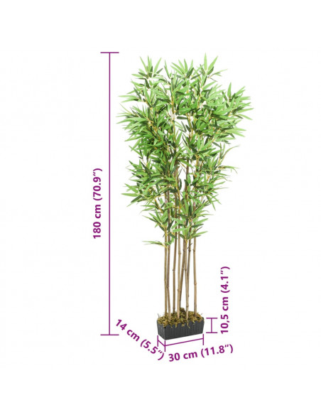 Albero Bambù Artificiale 1288 Foglie 180 cm Verde