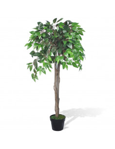 Albero di Ficus Artificiale con Vaso 110 cm