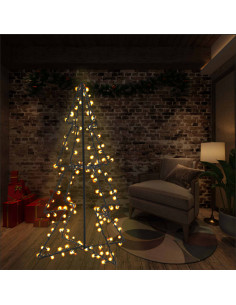 Albero di Natale a Cono 160 LED per Interni Esterni 78x120 cm
