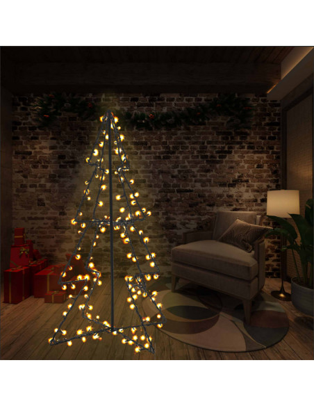 Albero di Natale a Cono 160 LED per Interni Esterni 78x120 cm