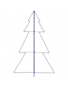 Albero di Natale a Cono 240 LED per Interni Esterni 118x180 cm