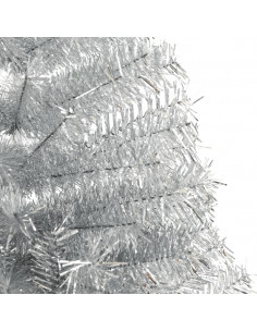 Albero di Natale a Metà con Supporto Argento 210 cm PET