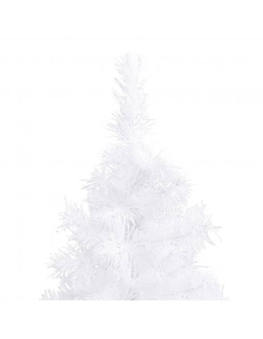 Albero di Natale Artificiale ad Angolo Bianco 180 cm PVC