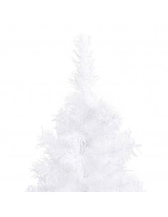 Albero di Natale Artificiale ad Angolo Bianco 210 cm PVC