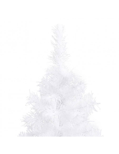 Albero di Natale Artificiale ad Angolo Bianco 210 cm PVC