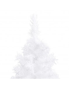 Albero di Natale Artificiale ad Angolo Bianco 240 cm PVC