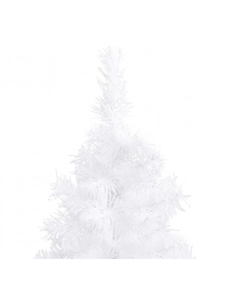 Albero di Natale Artificiale ad Angolo Bianco 240 cm PVC