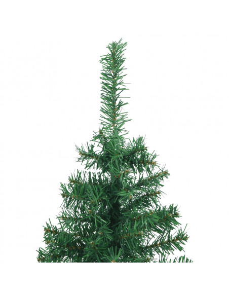 Albero di Natale Artificiale ad Angolo con Supporto Verde 150 cm PVC
