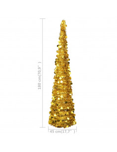 Albero di Natale Artificiale Apribile Oro 180 cm PET