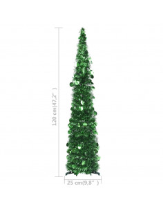 Albero di Natale Artificiale Apribile Verde 120 cm PET