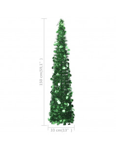 Albero di Natale Artificiale Apribile verde 150 cm PET