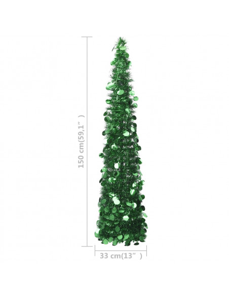 Albero di Natale Artificiale Apribile verde 150 cm PET