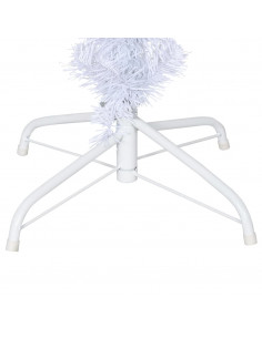 Albero di Natale Artificiale Capovolto con Base Bianco 120 cm