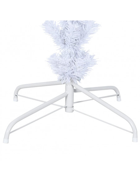 Albero di Natale Artificiale Capovolto con Base Bianco 210 cm