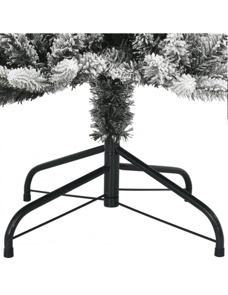Albero di Natale Artificiale con 150 LED e Neve Fioccata 120 cm