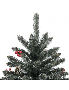 Albero di Natale Artificiale con Base Verde 210 cm PVC